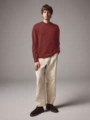 Red Regular Fit Cotton Rich Crew Jumper - Image 2 of 7