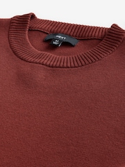 Red Regular Fit Cotton Rich Crew Jumper - Image 6 of 7