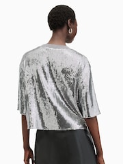 AllSaints Silver Juela T-Shirt - Image 2 of 7