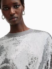 AllSaints Silver Juela T-Shirt - Image 6 of 7