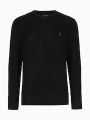 AllSaints Black Ivar Merino Crew Jumper - Image 6 of 6