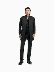 AllSaints Grey Hargrove Coat - Image 1 of 9