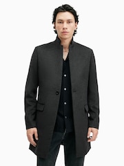 AllSaints Grey Hargrove Coat - Image 2 of 9