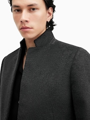 AllSaints Grey Hargrove Coat - Image 3 of 9