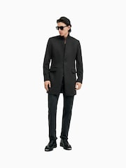 AllSaints Grey Hargrove Coat - Image 4 of 9