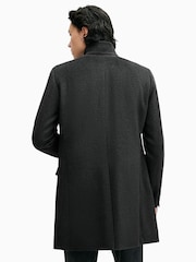 AllSaints Grey Hargrove Coat - Image 8 of 9