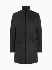 AllSaints Grey Hargrove Coat - Image 9 of 9