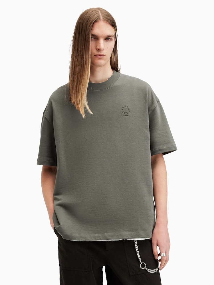 AllSaints Green Haven Short Sleeve Crew T-Shirt - Image 1 of 7