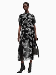 AllSaints Black Laverna Dress - Image 1 of 8