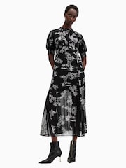 AllSaints Black Laverna Dress - Image 3 of 8