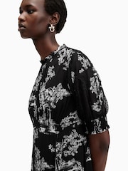 AllSaints Black Laverna Dress - Image 4 of 8