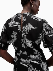 AllSaints Black Laverna Dress - Image 6 of 8