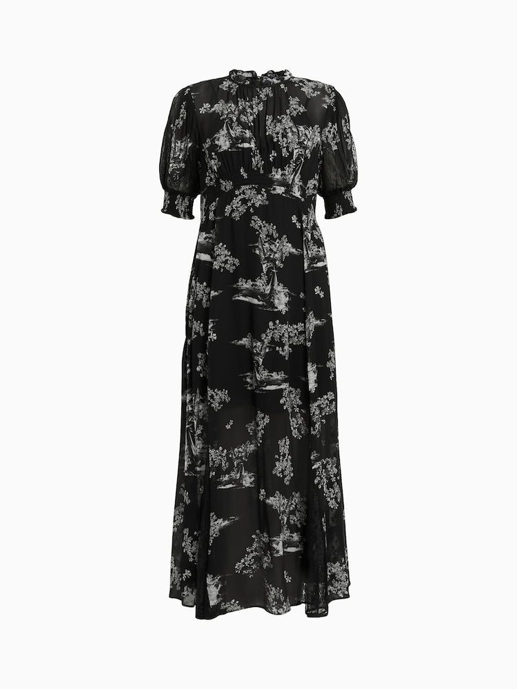 AllSaints Black Laverna Dress - Image 8 of 8