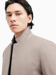 AllSaints Grey Charcoal Hargrove Coat - Image 3 of 9