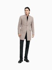 AllSaints Grey Charcoal Hargrove Coat - Image 4 of 9