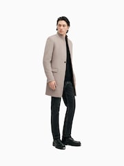 AllSaints Grey Charcoal Hargrove Coat - Image 6 of 9
