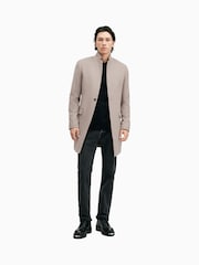 AllSaints Grey Charcoal Hargrove Coat - Image 8 of 9