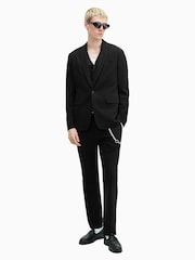 AllSaints Black Heron 100% Cotton Blazer - Image 3 of 7
