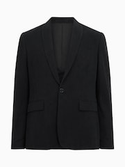 AllSaints Black Heron 100% Cotton Blazer - Image 7 of 7