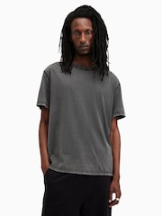 AllSaints Grey Heath Short Sleeve Crew T-Shirt - Image 1 of 7