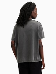 AllSaints Grey Heath Short Sleeve Crew T-Shirt - Image 6 of 7