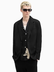 AllSaints Black Helm Blazer - Image 6 of 8