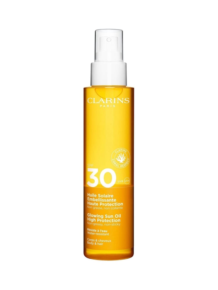 Clarins Glowing Sun Oil High Protection SPF30 150ml - Image 1 of 5