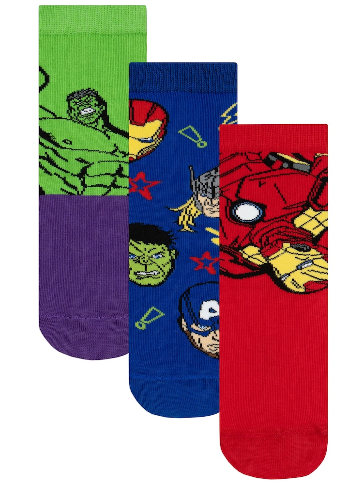 Pack de 3 pares de calcetines de Avengers de Marvel de Character - Imagen 1 de 5 Pack de 3 pares de calcetines de Avengers de Marvel de Character - Imagen 1 de 5