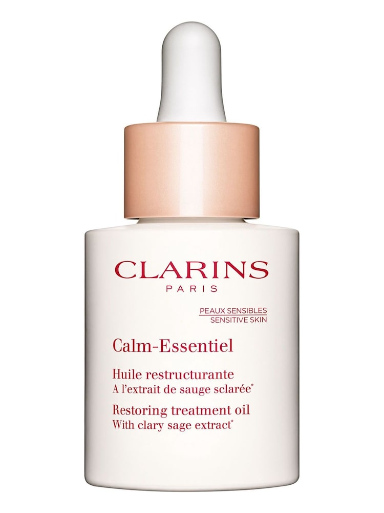 Clarins Calm Essentiel Restoring Treatment Oil 30ml - Image 1 of 5 Clarins Calm Essentiel Restoring Treatment Oil 30ml - Image 1 of 5