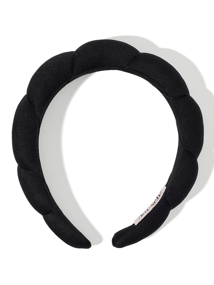 Kitsch Puffy Cloud Fashion Black Headband - Image 2 of 5 Kitsch Puffy Cloud Fashion Black Headband - Image 2 of 5