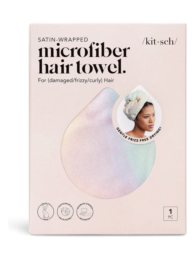 Kitsch Satin Wrapped Hair Towel in Aura - Image 1 of 5