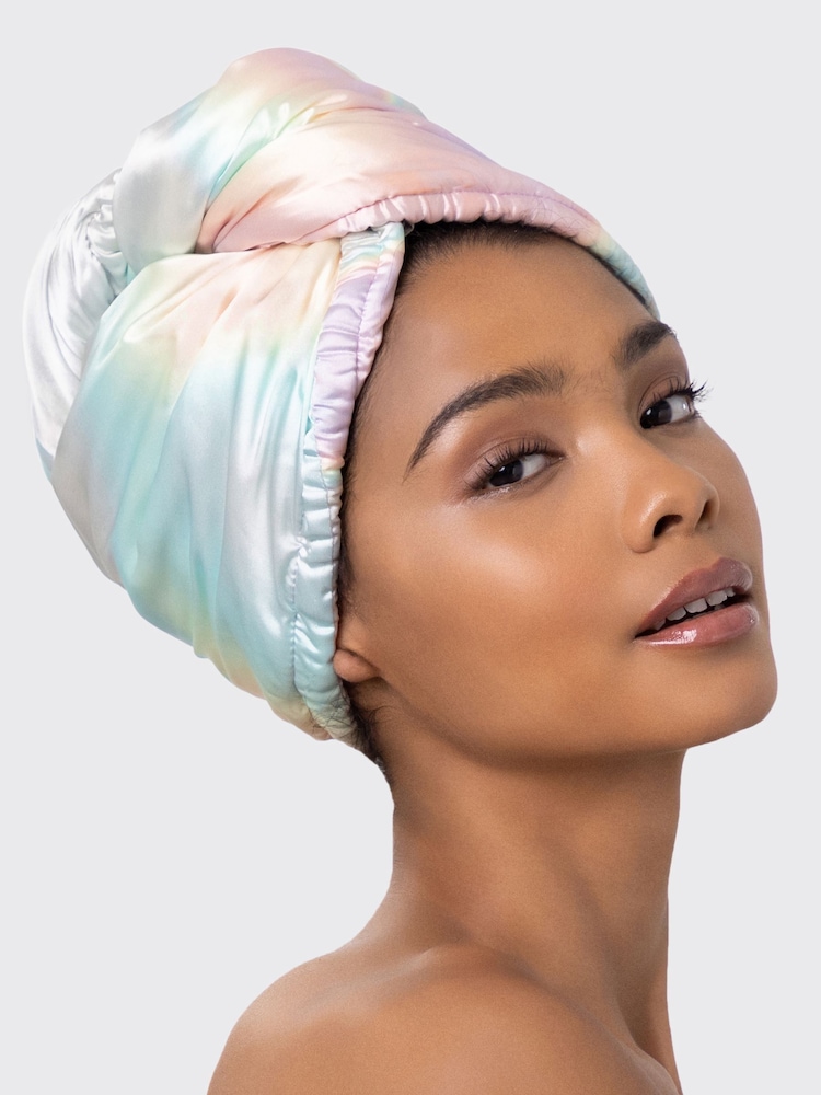 Kitsch Satin Wrapped Hair Towel in Aura - Image 2 of 5