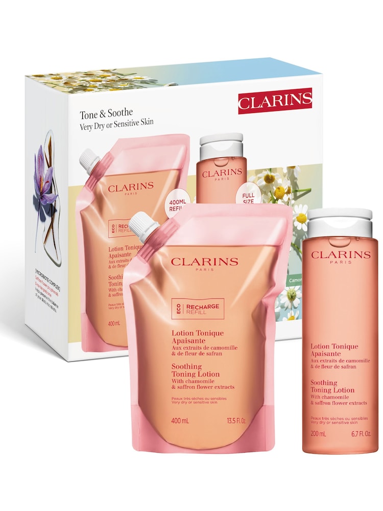 Clarins Black/White Soothing Toning Lotion and Refill Duo Set - Image 1 of 5