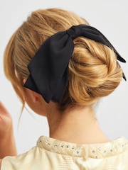 Kitsch Fabric Bow Black Hair Clip - Image 4 of 5