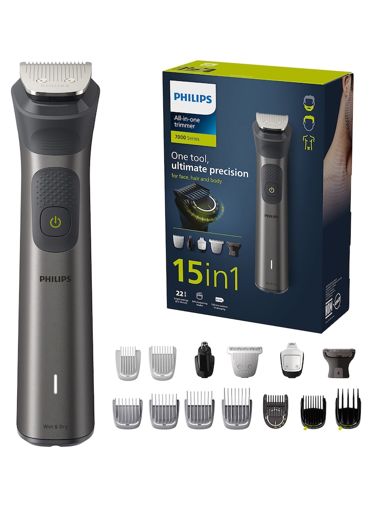 Philips Series 7000, 15-in-1 Multi Grooming Trimmer for Face, Head, and Body - MG7940/15 - Image 1 of 5
