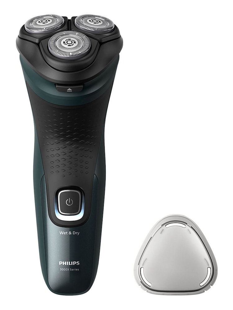 Philips Wet & Dry Electric Shaver Series 3000X with 27 PowerCut Blades, 4D Flex Heads and Popup Trimmer X3052/00 - Image 1 of 5