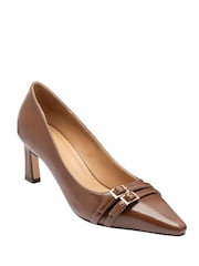 Lotus Brown Heeled Shoes - Image 1 of 4