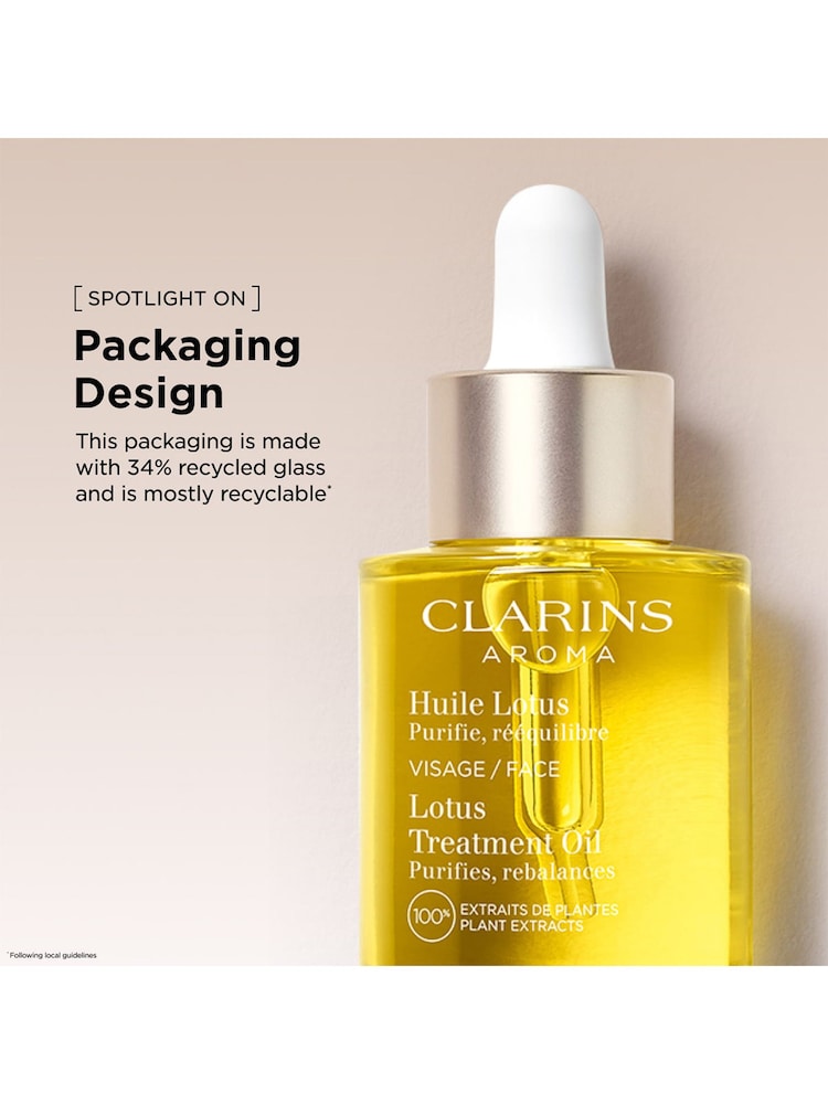 Clarins Lotus Face Treatment Oil 30ml - Image 8 of 8