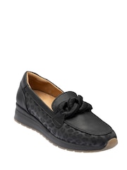Lotus Black Wedge Loafer Shoes - Image 1 of 4