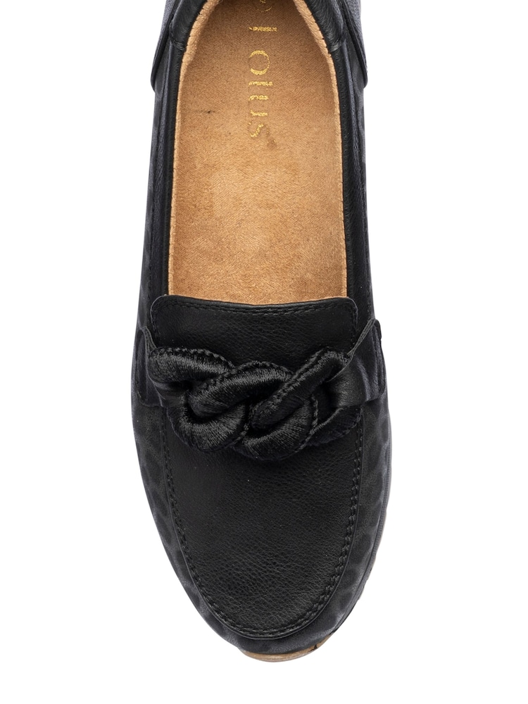 Lotus Black Wedge Loafer Shoes - Image 4 of 4 Lotus Black Wedge Loafer Shoes - Image 4 of 4