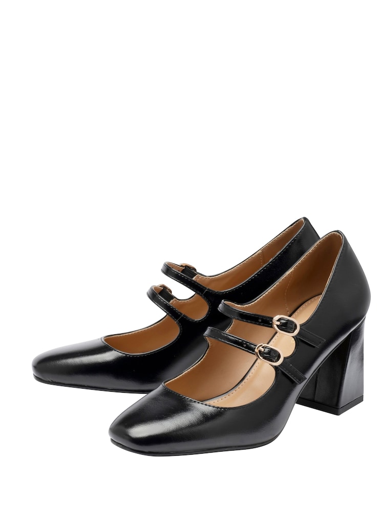Lotus Black Heeled Mary Jane Shoes - Image 2 of 4 Lotus Black Heeled Mary Jane Shoes - Image 2 of 4