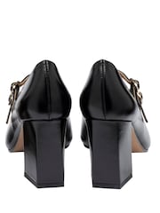 Lotus Black Heeled Mary Jane Shoes - Image 3 of 4