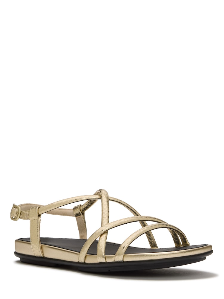 FitFlop Gold Gracie Metallic Snake Sandals - Image 2 of 4