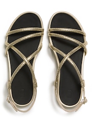 FitFlop Gold Gracie Metallic Snake Sandals - Image 3 of 4