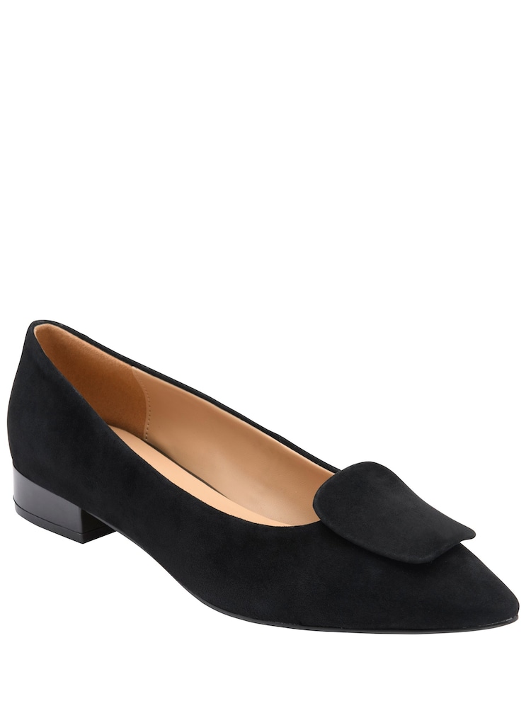 Lotus Black Low Heeled Suede Shoes - Image 1 of 4 Lotus Black Low Heeled Suede Shoes - Image 1 of 4