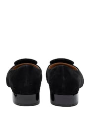 Lotus Black Low Heeled Suede Shoes - Image 3 of 4
