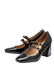 Lotus Heeled Mary Jane Shoes - 4суретінің 2 суреті