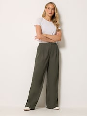 Long Tall Sally Green Triple Pleated Front Trousers - Image 1 of 6