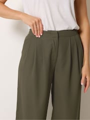 Long Tall Sally Green Triple Pleated Front Trousers - Image 4 of 6