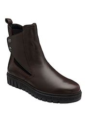 Lotus Brown Leather Zip-Up Ankle Boots - Image 1 of 4
